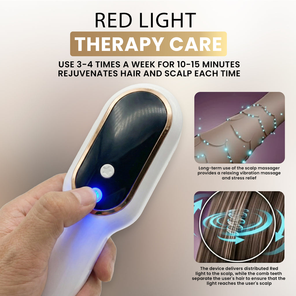 BERNOVAS Scalp Massager with Oil Applicator – 3-in-1 At-Home Head Spa | Sonic Vibration + Serum Dispenser | Gift Set with Sandalwood Comb