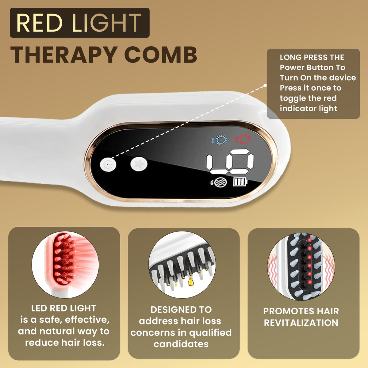 BERNOVAS Scalp Massager with Oil Applicator – 3-in-1 At-Home Head Spa | Sonic Vibration + Serum Dispenser | Gift Set with Sandalwood Comb